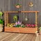 Raised Garden Bed With Side Trellis Hanging Roof And Planter Box-Orange